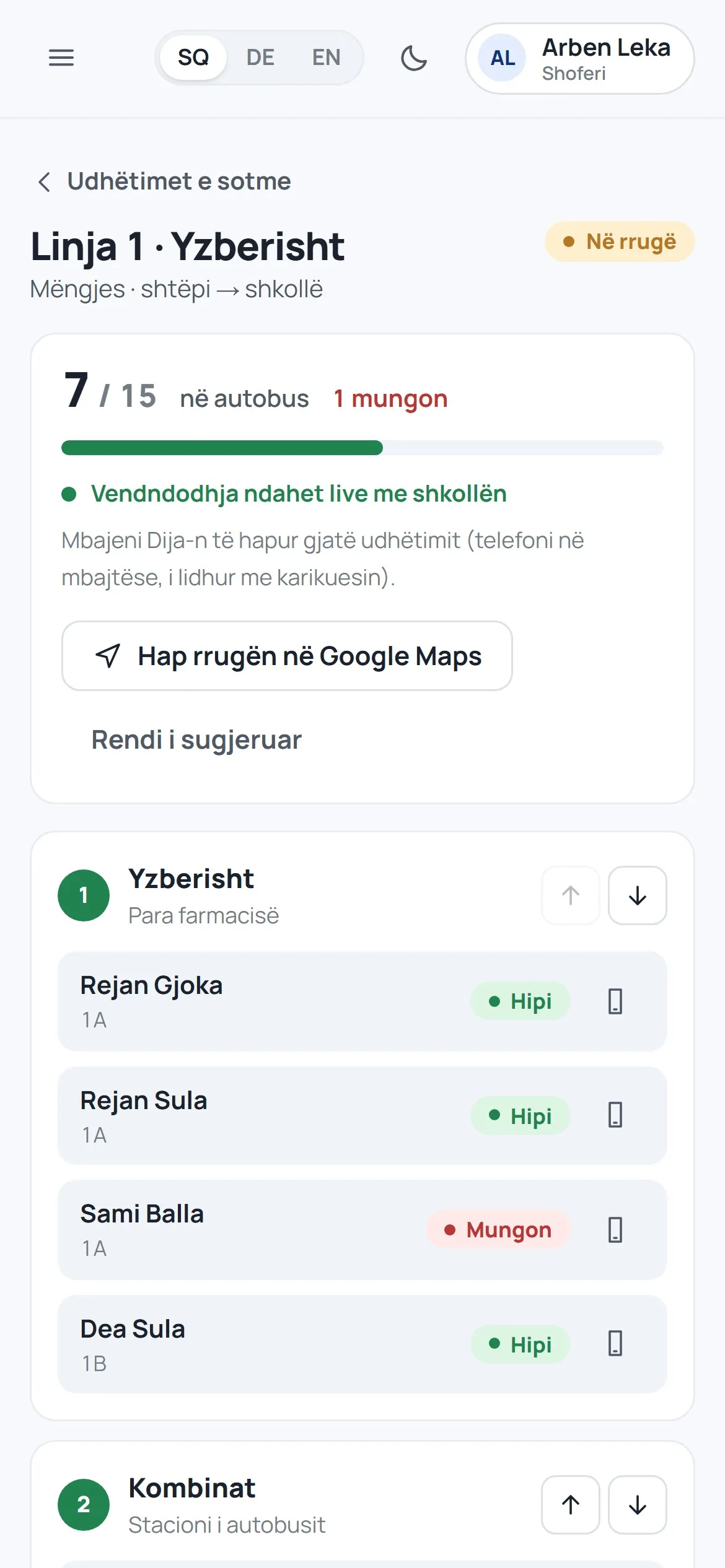Linja e sotme e shoferit në telefon: ndalesat dhe fëmijët që kanë hipur