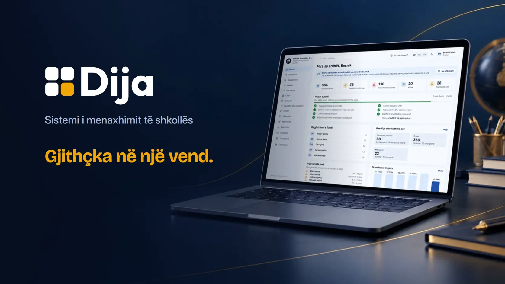 Kopertina e videos: logoja e Dijës dhe titulli „Gjithçka në një vend“